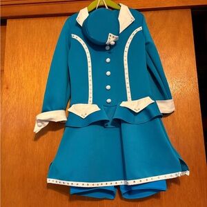 Weissman Fly me to the moon Teal and White Dance Costume